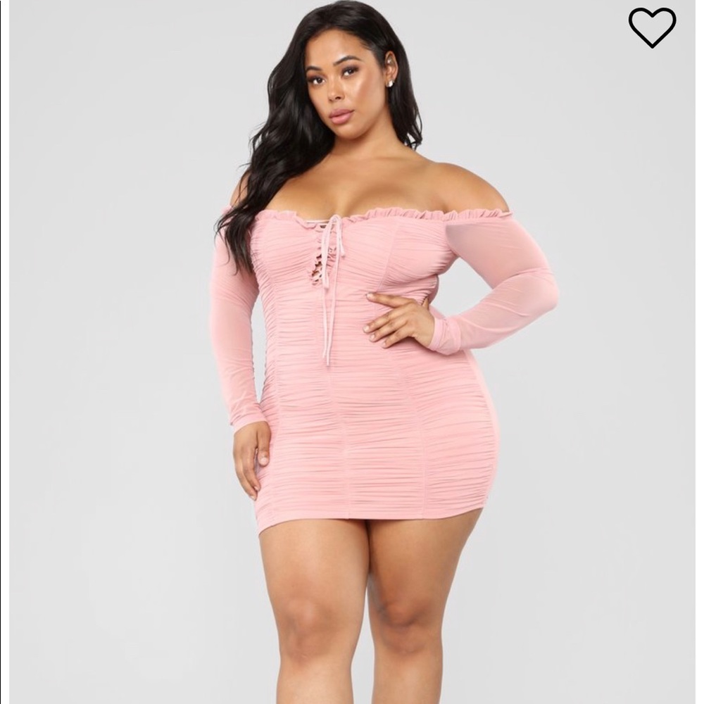 Mesh off shoulder dress